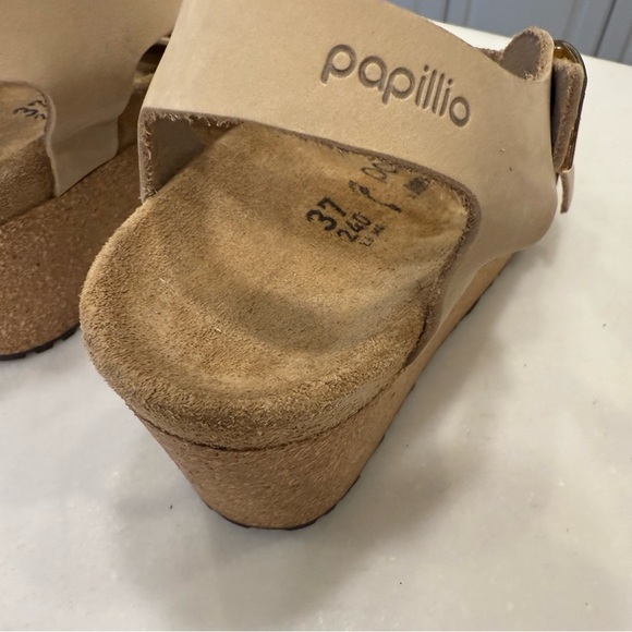 Birkenstock Papillio Soley Leather Wedge Sandals Size US 6-6.5 EU 37 BRAND NEW - Picture 5 of 15